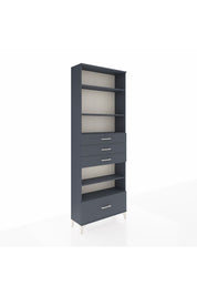 Arges Dolap 5 Raflı 4 Çekmeceli 88x30x243 Antrasit-Antrasit