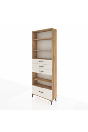 Arges Dolap 5 Raflı 4 Çekmeceli 88x30x243 Çam-Aytaşı