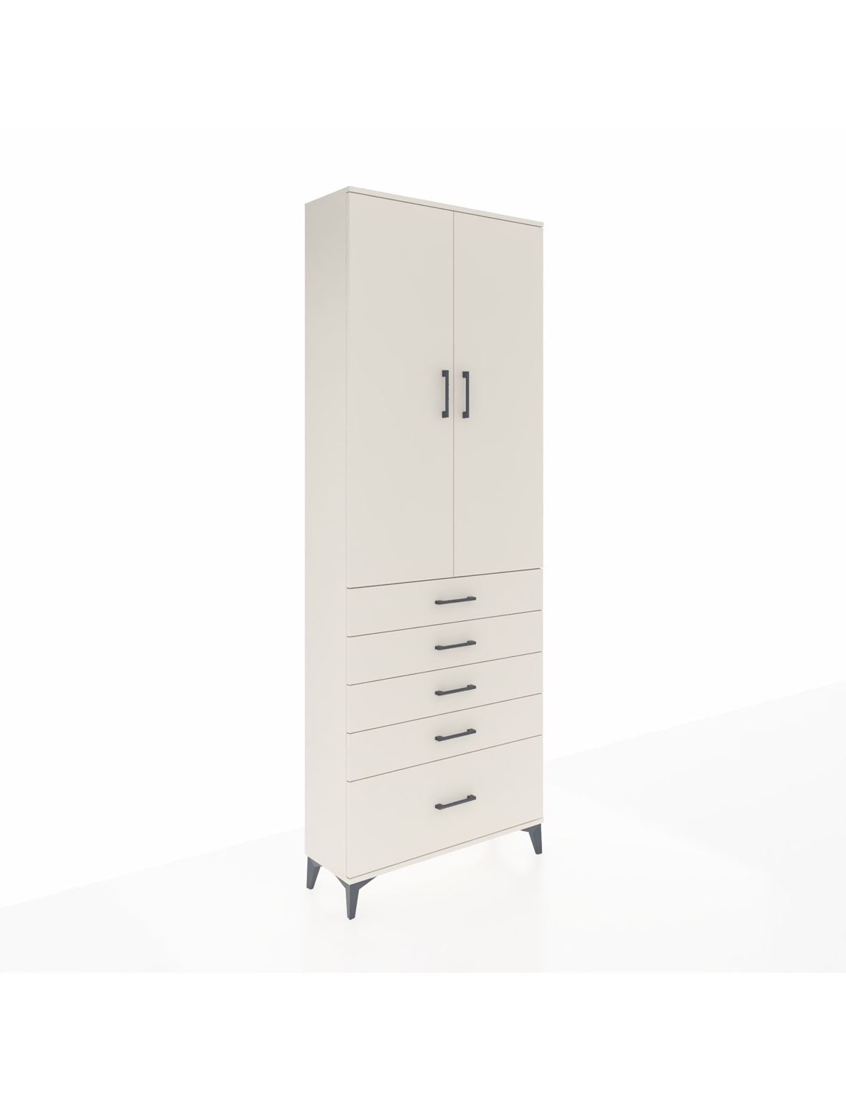 Arges Dolap 4 Raflı 5 Çekmeceli 2 Kapaklı 88x30x243 Aytaşı-Aytaşı