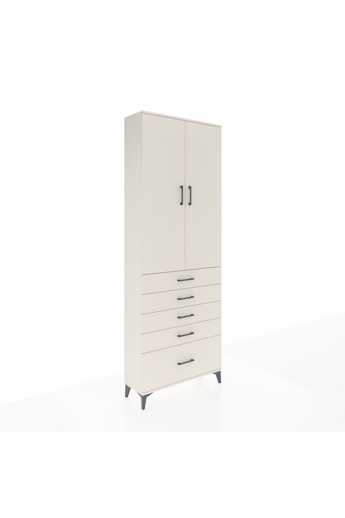 Arges Dolap 4 Raflı 5 Çekmeceli 2 Kapaklı 88x30x243 Aytaşı-Aytaşı