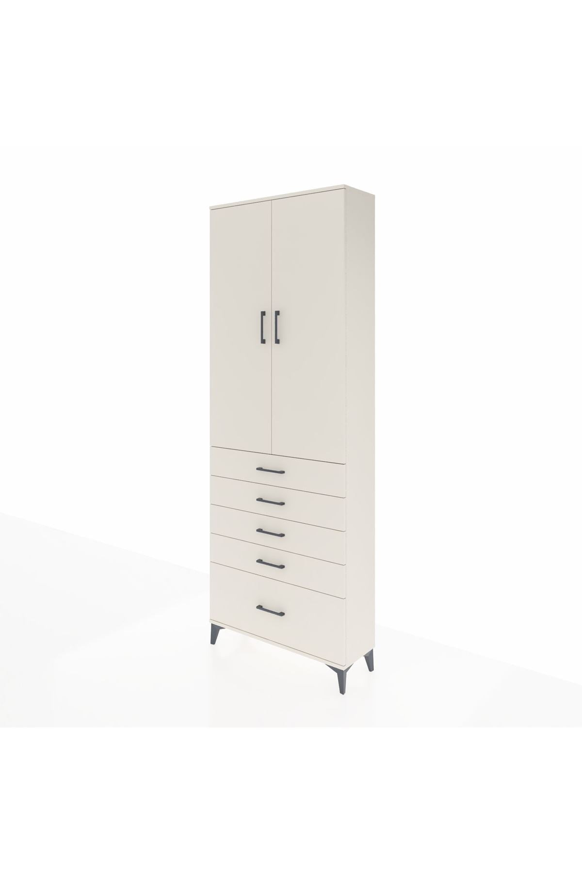 Arges Dolap 4 Raflı 5 Çekmeceli 2 Kapaklı 88x30x243 Aytaşı-Aytaşı