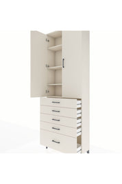 Arges Dolap 4 Raflı 5 Çekmeceli 2 Kapaklı 88x30x243 Aytaşı-Aytaşı