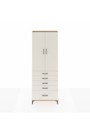 Arges Dolap 4 Raflı 5 Çekmeceli 2 Kapaklı 88x30x243 Çam-Aytaşı