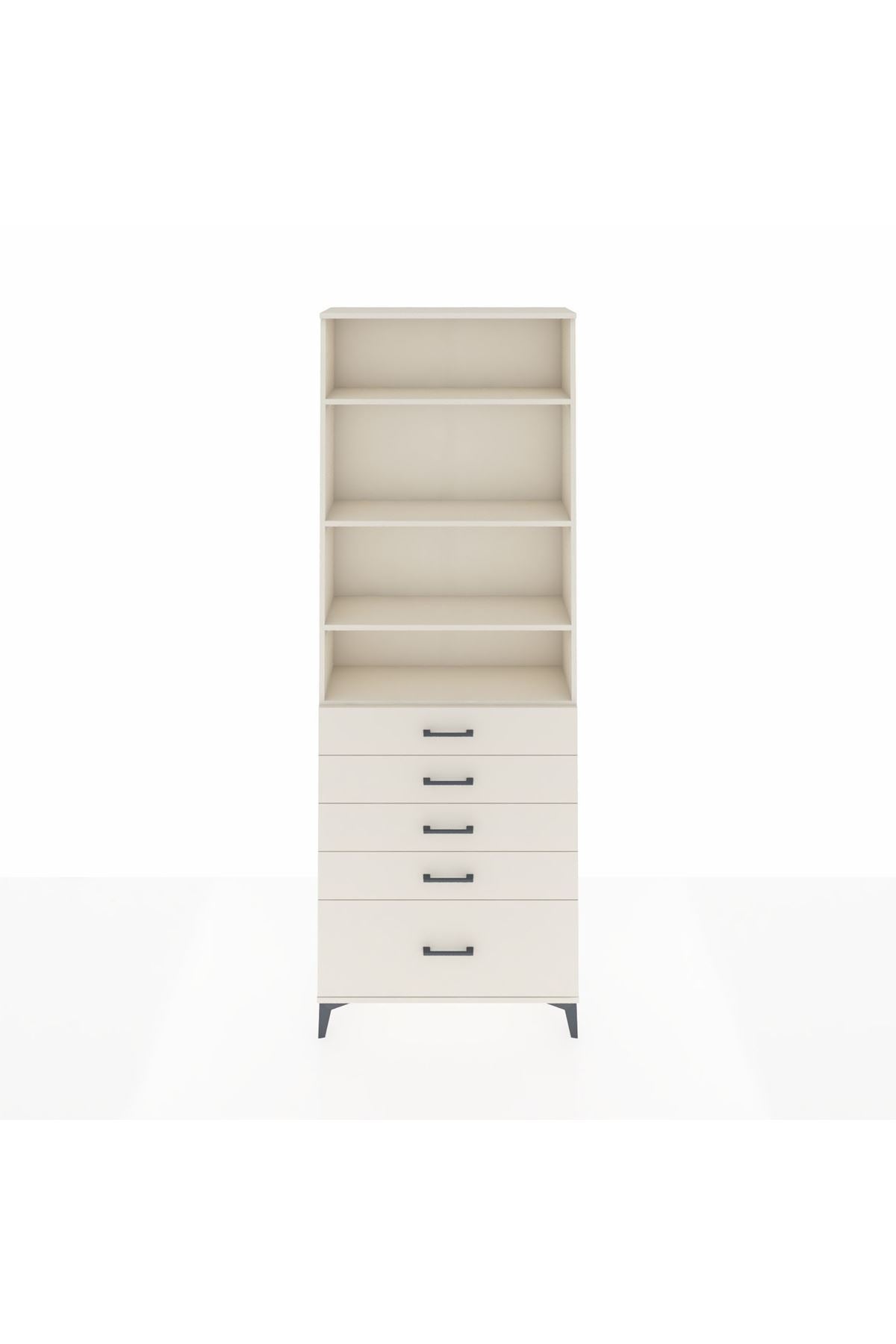 Arges Dolap 4 Raflı 5 Çekmeceli 88x30x243 Aytaşı-Aytaşı