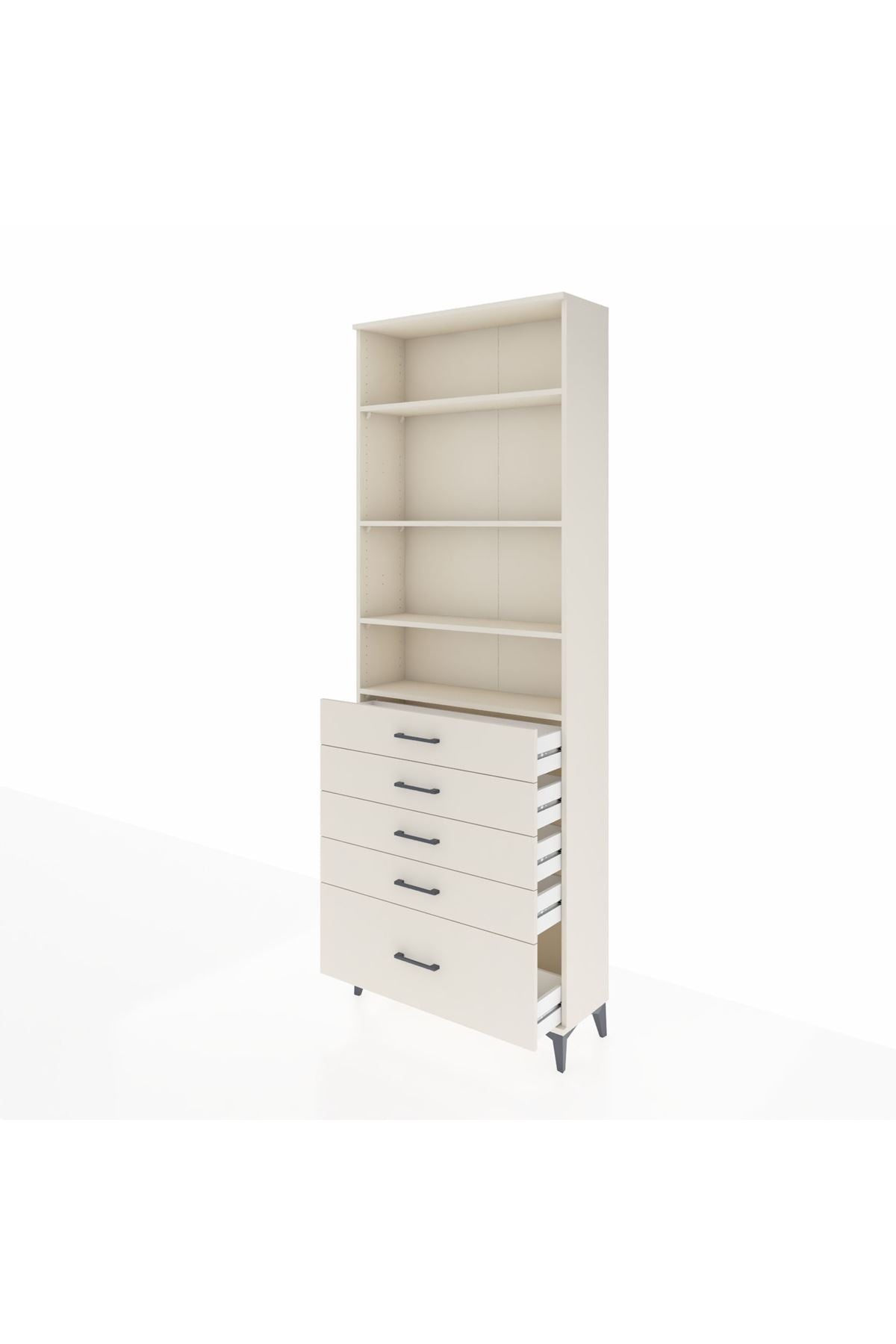 Arges Dolap 4 Raflı 5 Çekmeceli 88x30x243 Aytaşı-Aytaşı