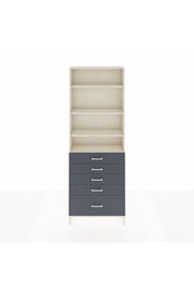 Arges Dolap 4 Raflı 5 Çekmeceli 88x30x243 Aytaşı-Antrasit