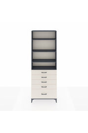 Arges Dolap 4 Raflı 5 Çekmeceli 88x30x243 Antrasit-Aytaşı