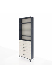 Arges Dolap 4 Raflı 5 Çekmeceli 88x30x243 Antrasit-Aytaşı