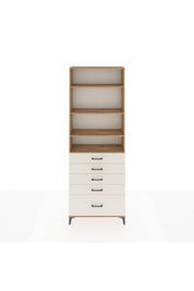 Arges Dolap 4 Raflı 5 Çekmeceli 88x30x243 Çam-Aytaşı