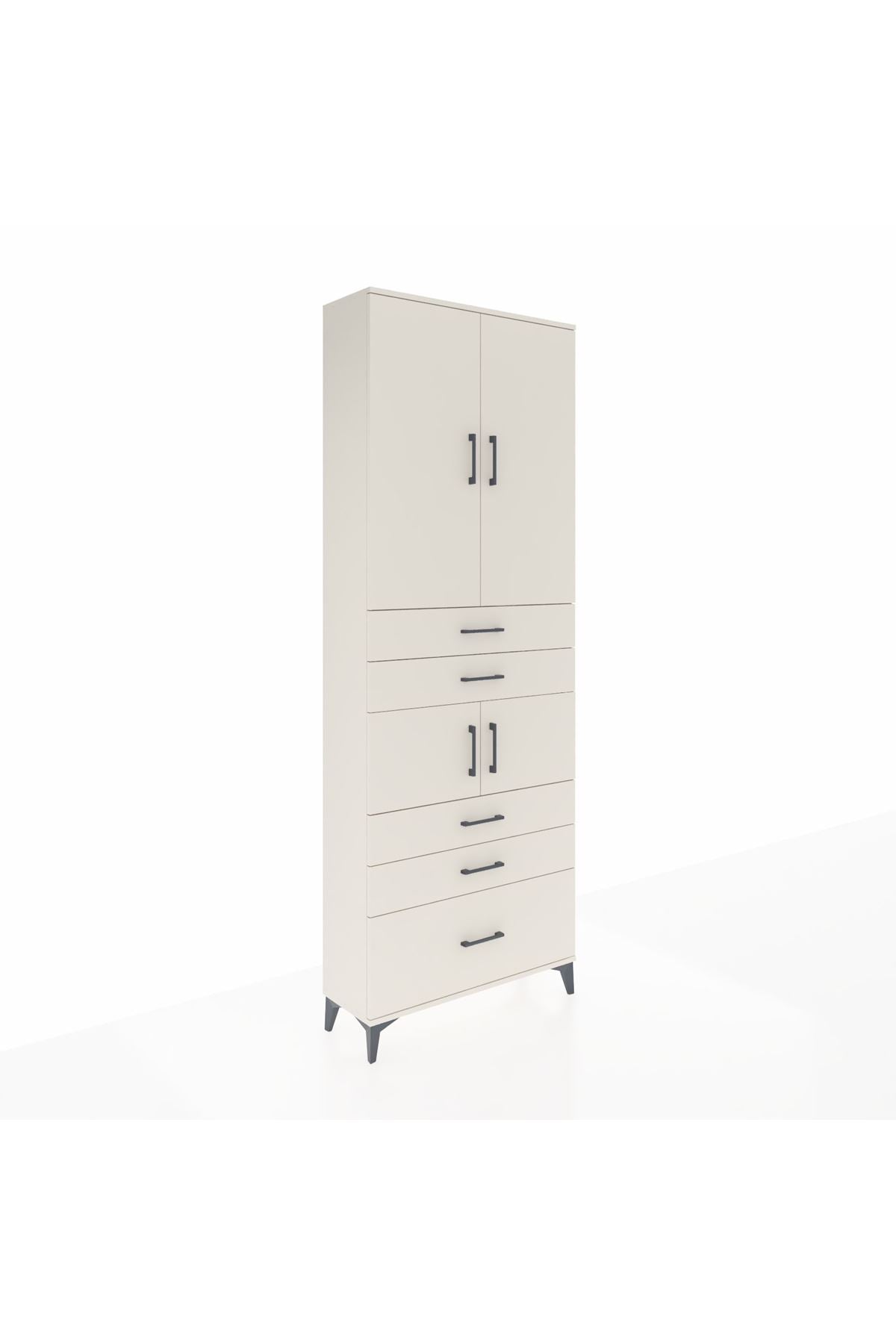 Arges Dolap 4 Raflı 5 Çekmeceli 4 Kapaklı 88x30x243 Aytaşı-Aytaşı