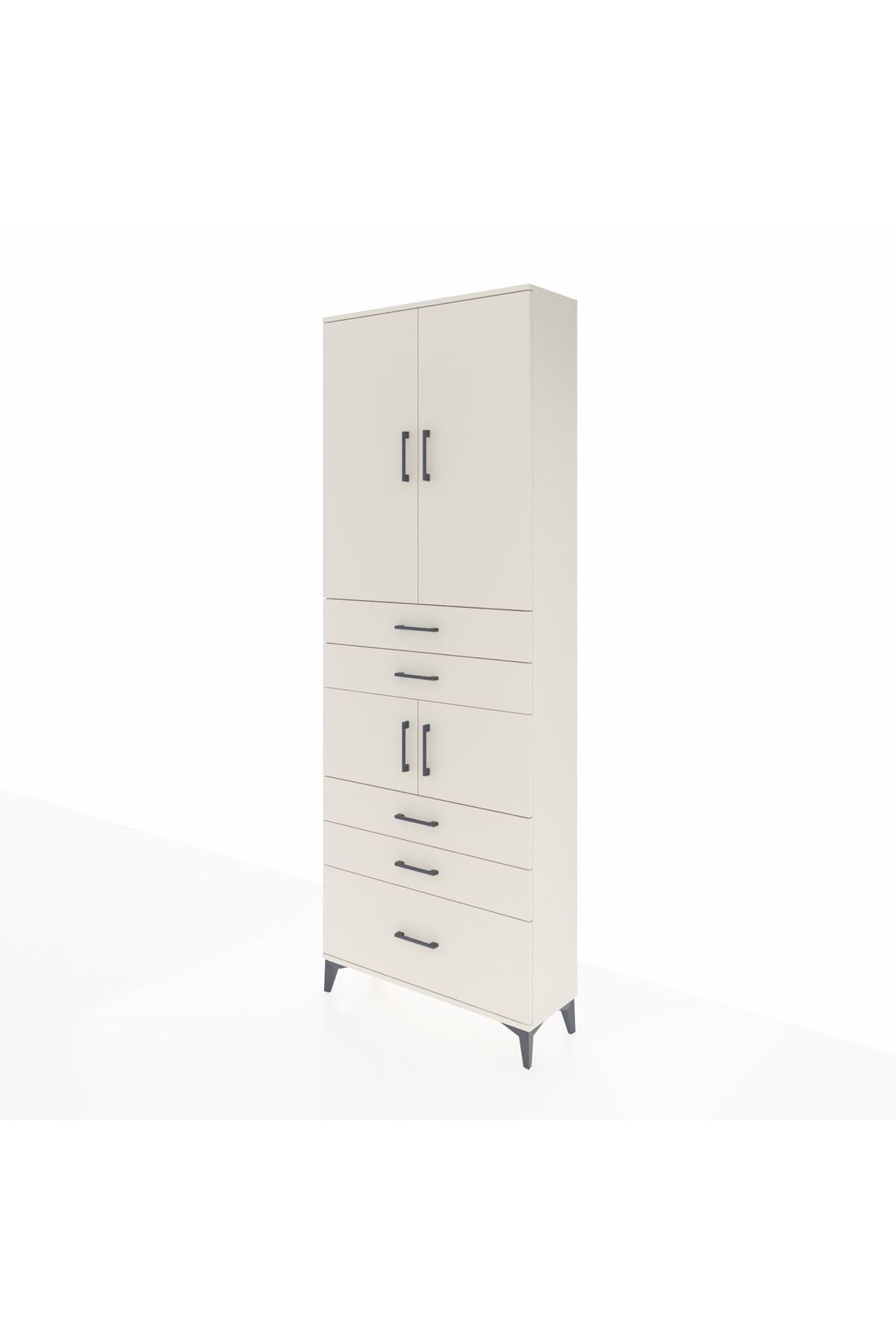 Arges Dolap 4 Raflı 5 Çekmeceli 4 Kapaklı 88x30x243 Aytaşı-Aytaşı