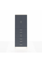 Arges Dolap 4 Raflı 5 Çekmeceli 4 Kapaklı 88x30x243 Aytaşı-Antrasit