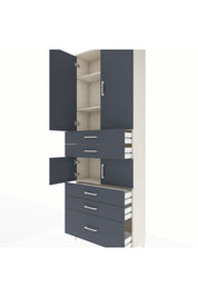 Arges Dolap 4 Raflı 5 Çekmeceli 4 Kapaklı 88x30x243 - S33M023V2A