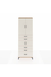 Arges Dolap 4 Raflı 5 Çekmeceli 4 Kapaklı 88x30x243 Çam-Aytaşı