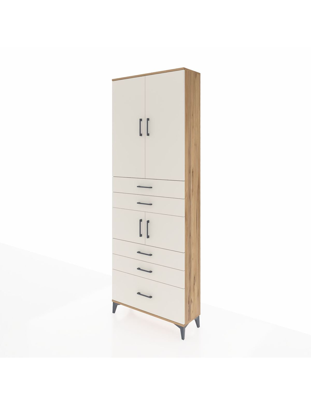 Arges Dolap 4 Raflı 5 Çekmeceli 4 Kapaklı 88x30x243 - S33M023V7A