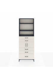 Arges Dolap 4 Raflı 5 Çekmeceli 2 Kapaklı 88x30x243 Antrasit-Aytaşı