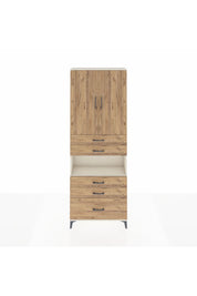 Arges Dolap 4 Raflı 5 Çekmeceli 2 Kapaklı 88x30x243 Aytaşı-Çam