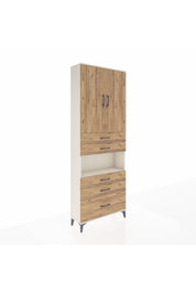 Arges Dolap 4 Raflı 5 Çekmeceli 2 Kapaklı 88x30x243 Aytaşı-Çam