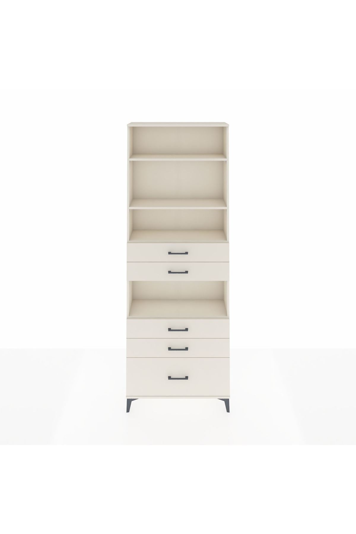 Arges Dolap 4 Raflı 5 Çekmeceli 88x30x243 Aytaşı-Aytaşı