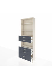 Arges Dolap 4 Raflı 5 Çekmeceli 88x30x243 Aytaşı-Antrasit