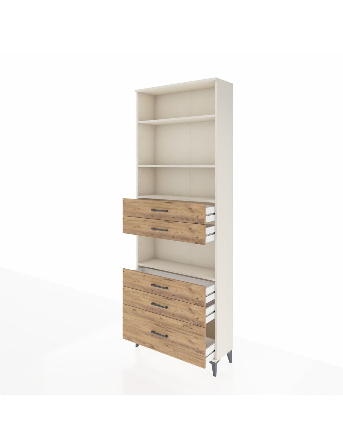 Arges Dolap 4 Raflı 5 Çekmeceli 88x30x243 - S33M026V3A
