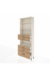 Arges Dolap 4 Raflı 5 Çekmeceli 88x30x243 Aytaşı-Çam