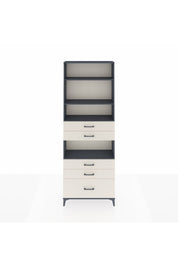 Arges Dolap 4 Raflı 5 Çekmeceli 88x30x243 Antrasit-Aytaşı