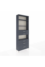 Arges Dolap 4 Raflı 5 Çekmeceli 88x30x243 Antrasit-Antrasit