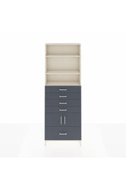 Arges Dolap 4 Raflı 5 Çekmeceli 2 Kapaklı 88x30x243 Aytaşı-Antrasit