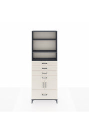 Arges Dolap 4 Raflı 5 Çekmeceli 2 Kapaklı 88x30x243 Antrasit-Aytaşı