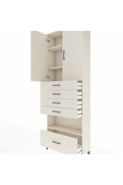 Arges Dolap 4 Raflı 5 Çekmeceli 2 Kapaklı 88x30x243 Aytaşı-Aytaşı