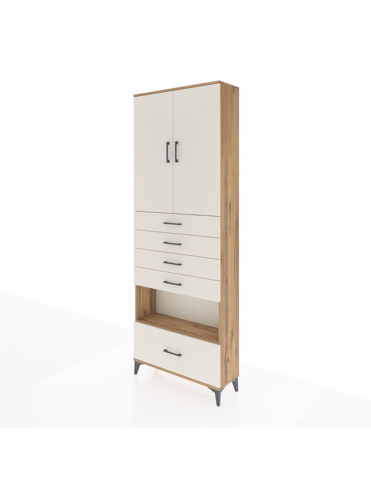 Arges Dolap 4 Raflı 5 Çekmeceli 2 Kapaklı 88x30x243 - S33M029V7A