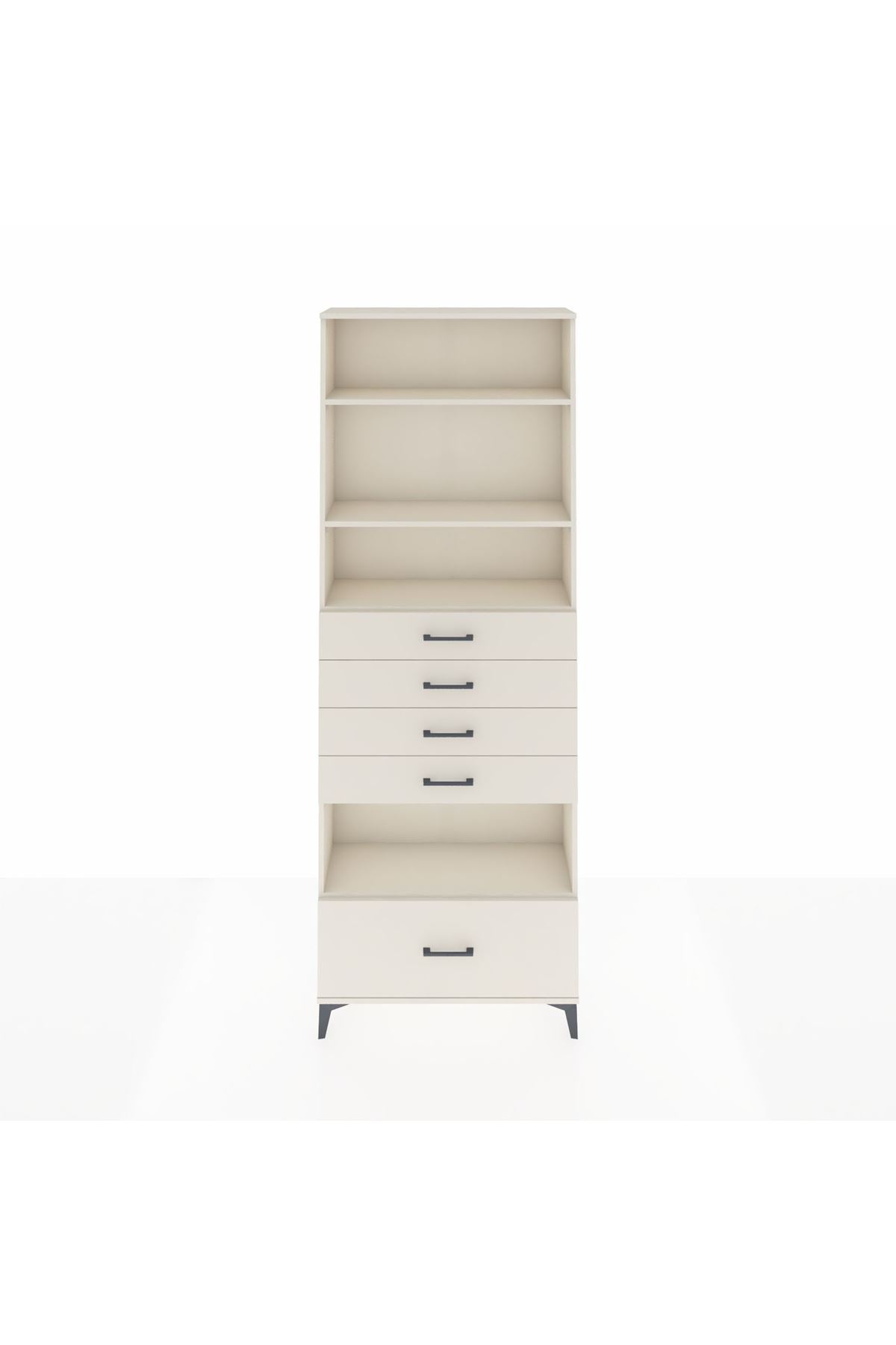 Arges Dolap 4 Raflı 5 Çekmeceli 88x30x243 Aytaşı-Aytaşı