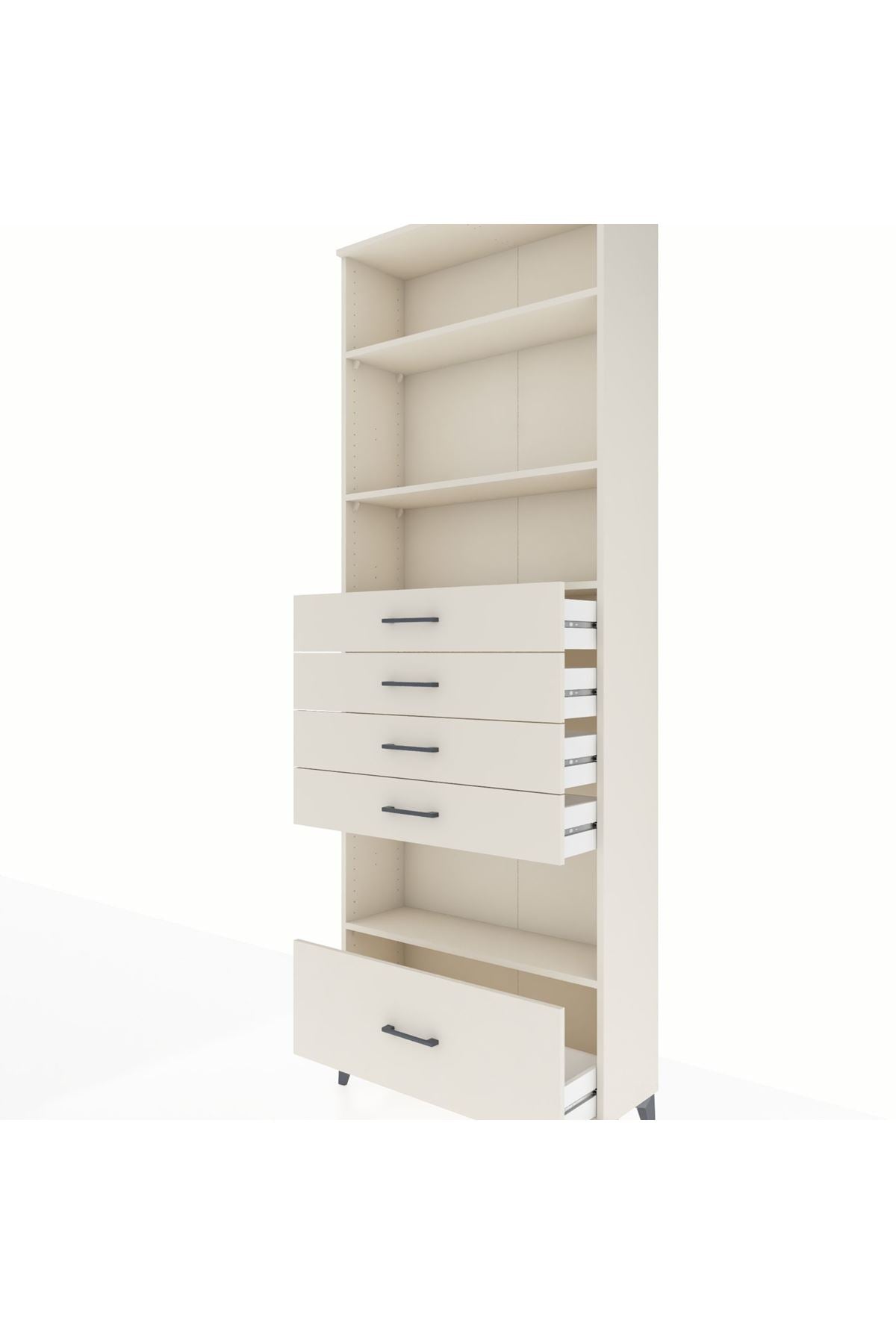 Arges Dolap 4 Raflı 5 Çekmeceli 88x30x243 Aytaşı-Aytaşı