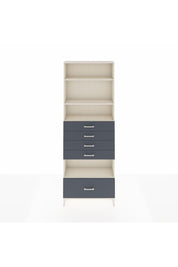 Arges Dolap 4 Raflı 5 Çekmeceli 88x30x243 Aytaşı-Antrasit