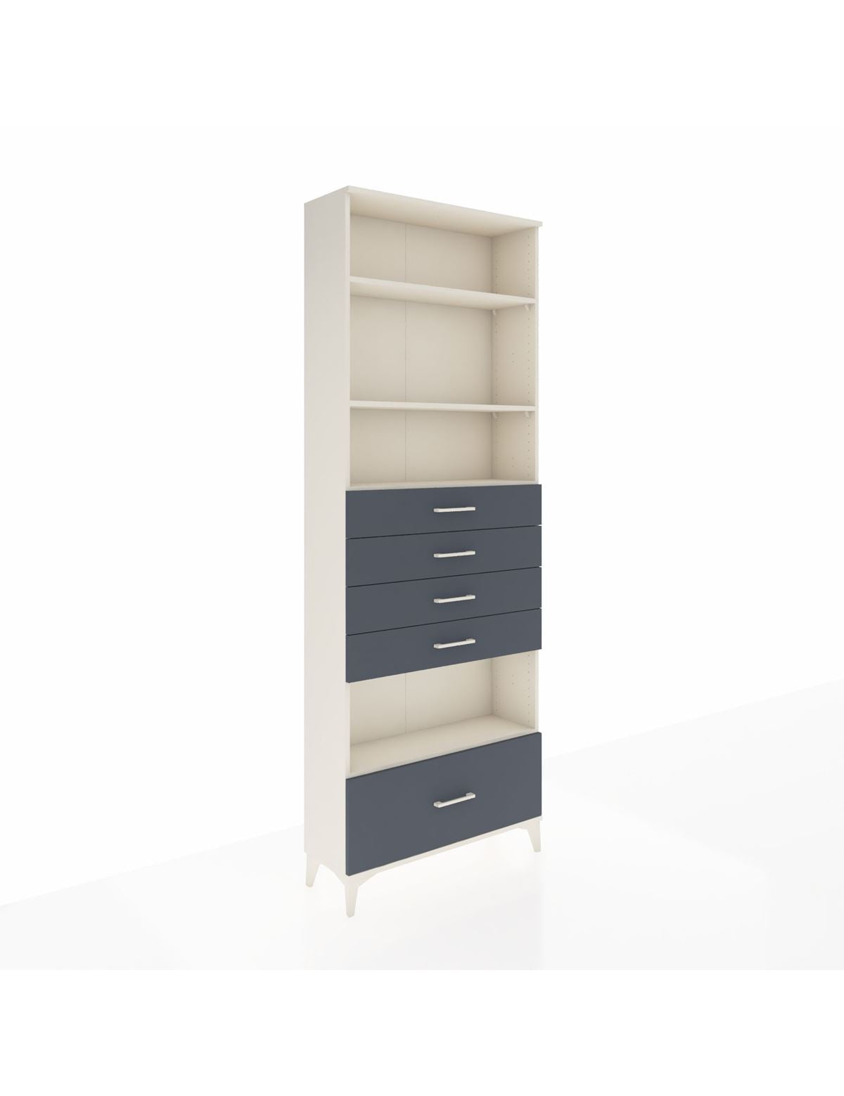 Arges Dolap 4 Raflı 5 Çekmeceli 88x30x243 Aytaşı-Antrasit