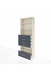 Arges Dolap 4 Raflı 5 Çekmeceli 88x30x243 Aytaşı-Antrasit