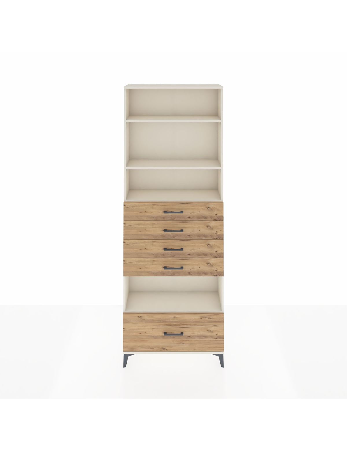 Arges Dolap 4 Raflı 5 Çekmeceli 88x30x243 Aytaşı-Çam