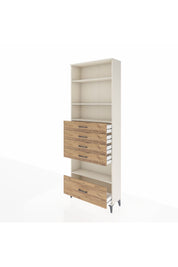 Arges Dolap 4 Raflı 5 Çekmeceli 88x30x243 Aytaşı-Çam