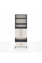 Arges Dolap 4 Raflı 5 Çekmeceli 88x30x243 Antrasit-Aytaşı