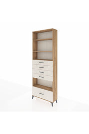 Arges Dolap 4 Raflı 5 Çekmeceli 88x30x243 Çam-Aytaşı