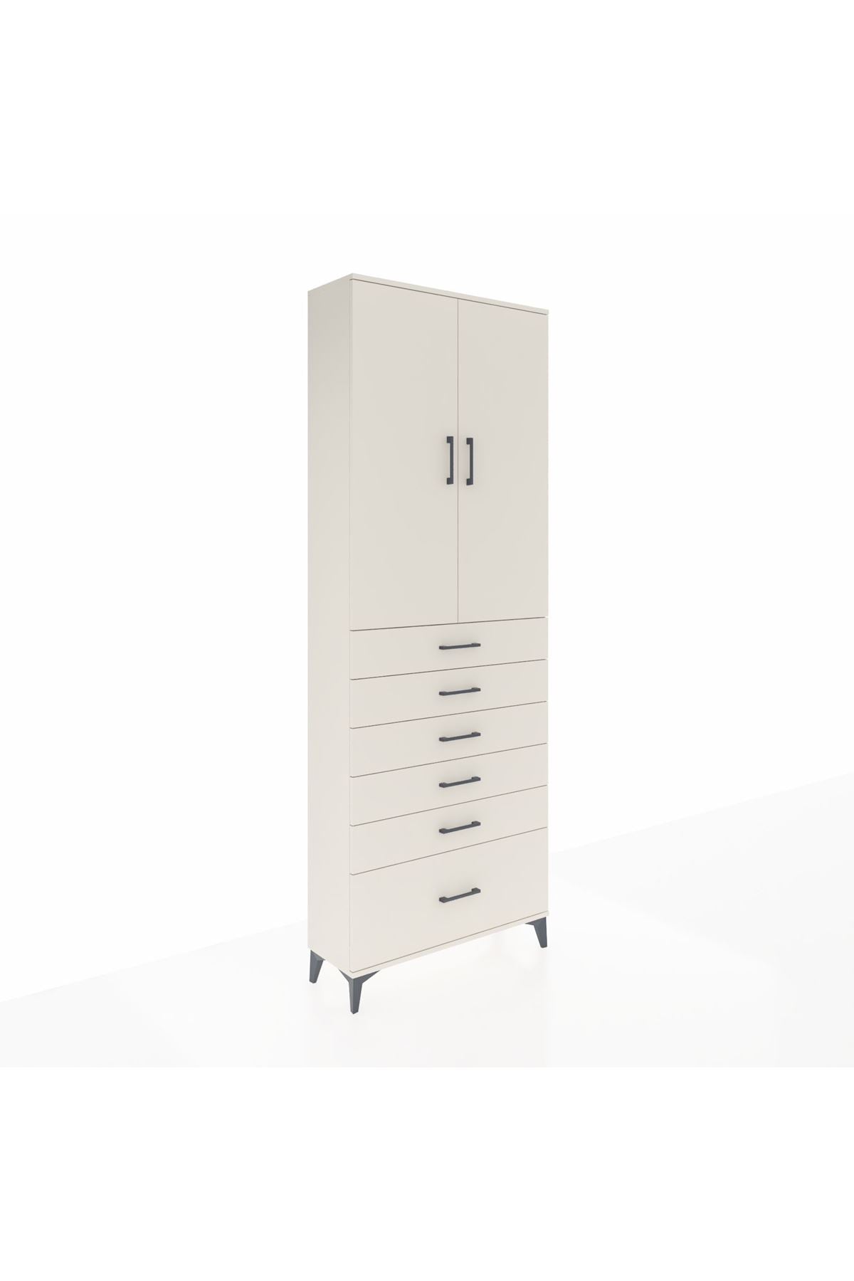 Arges Dolap 3 Raflı 6 Çekmeceli 2 Kapaklı 88x30x243 Aytaşı-Aytaşı