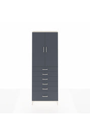 Arges Dolap 3 Raflı 6 Çekmeceli 2 Kapaklı 88x30x243 Aytaşı-Antrasit