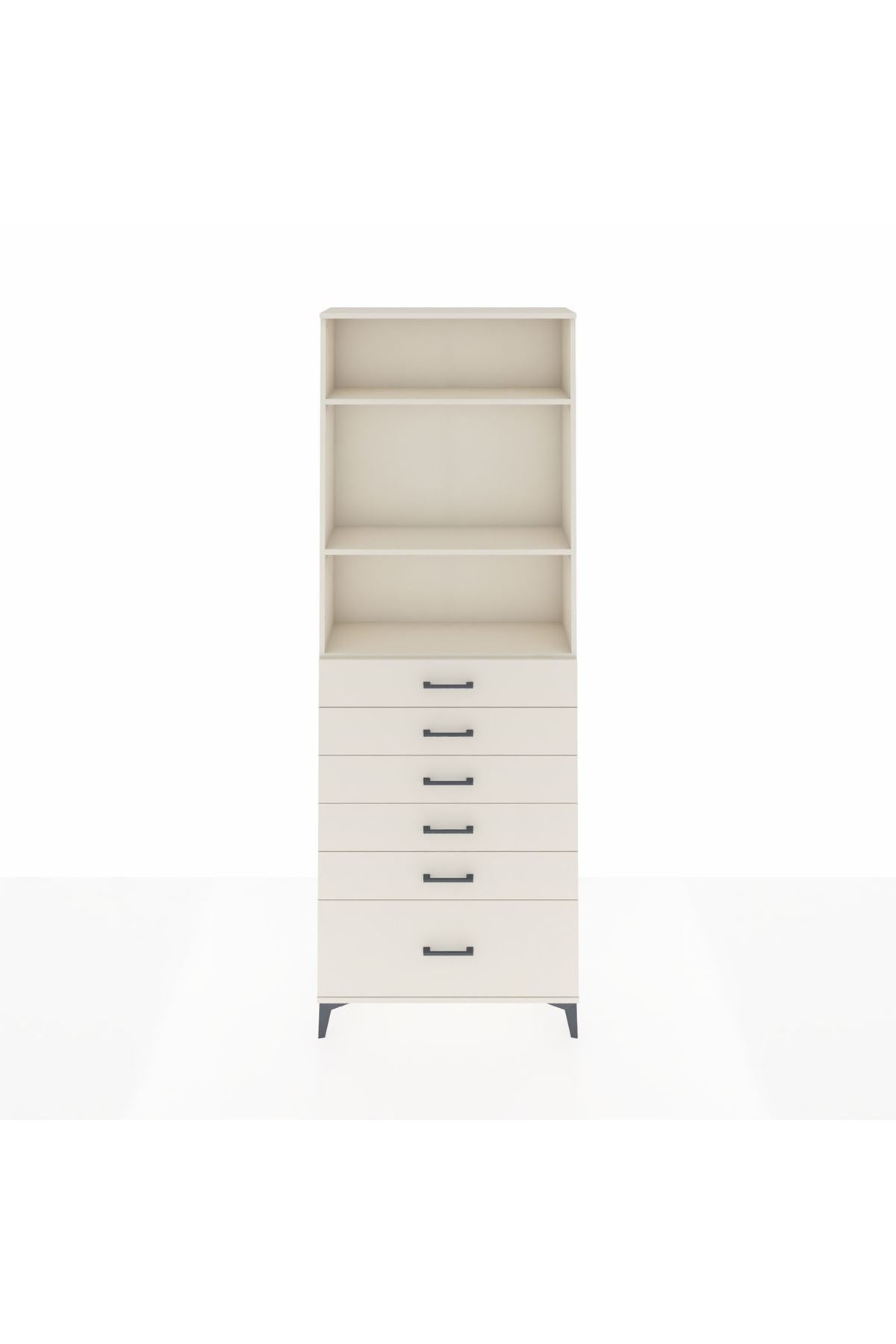 Arges Dolap 3 Raflı 6 Çekmeceli 88x30x243 Aytaşı-Aytaşı