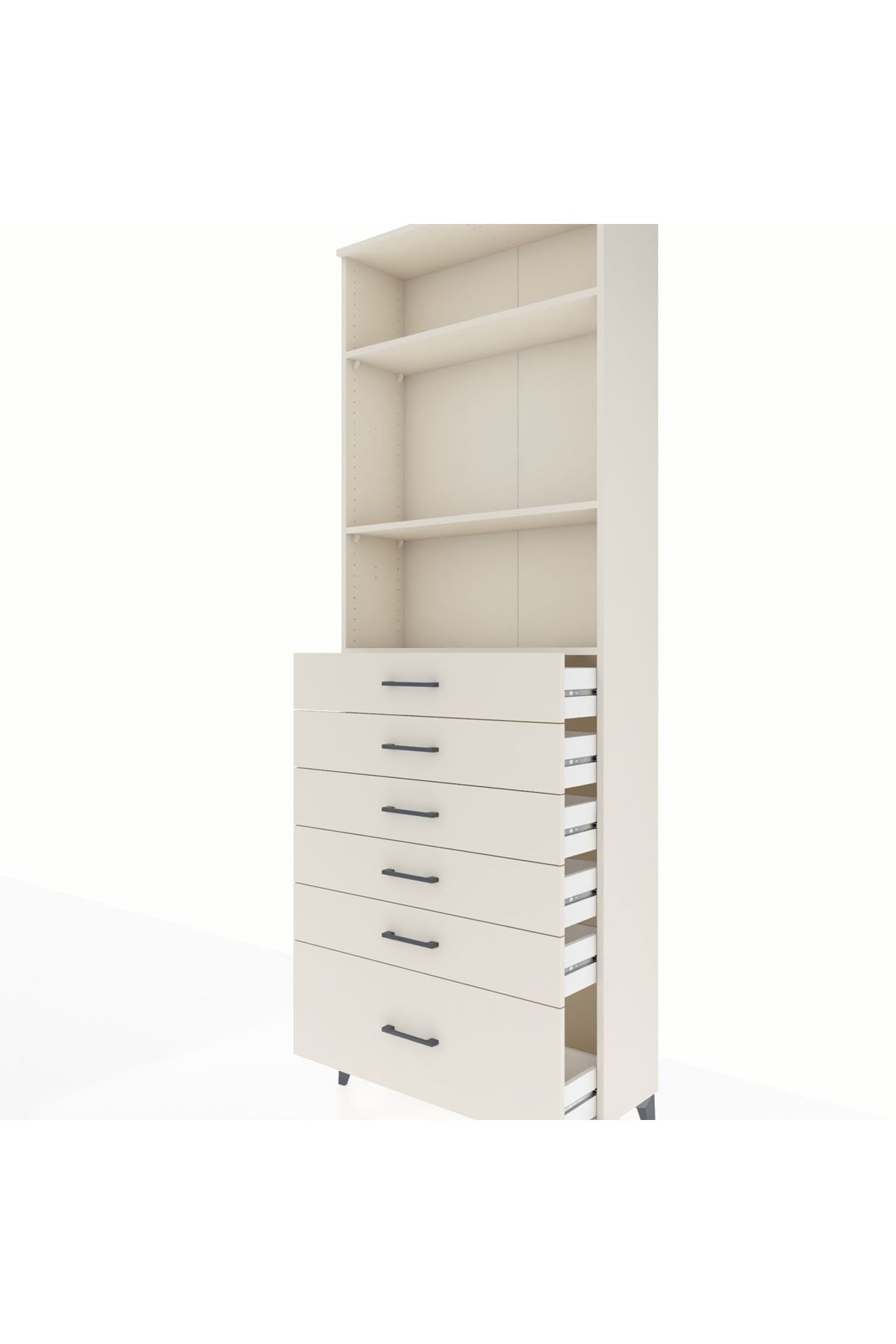 Arges Dolap 3 Raflı 6 Çekmeceli 88x30x243 Aytaşı-Aytaşı