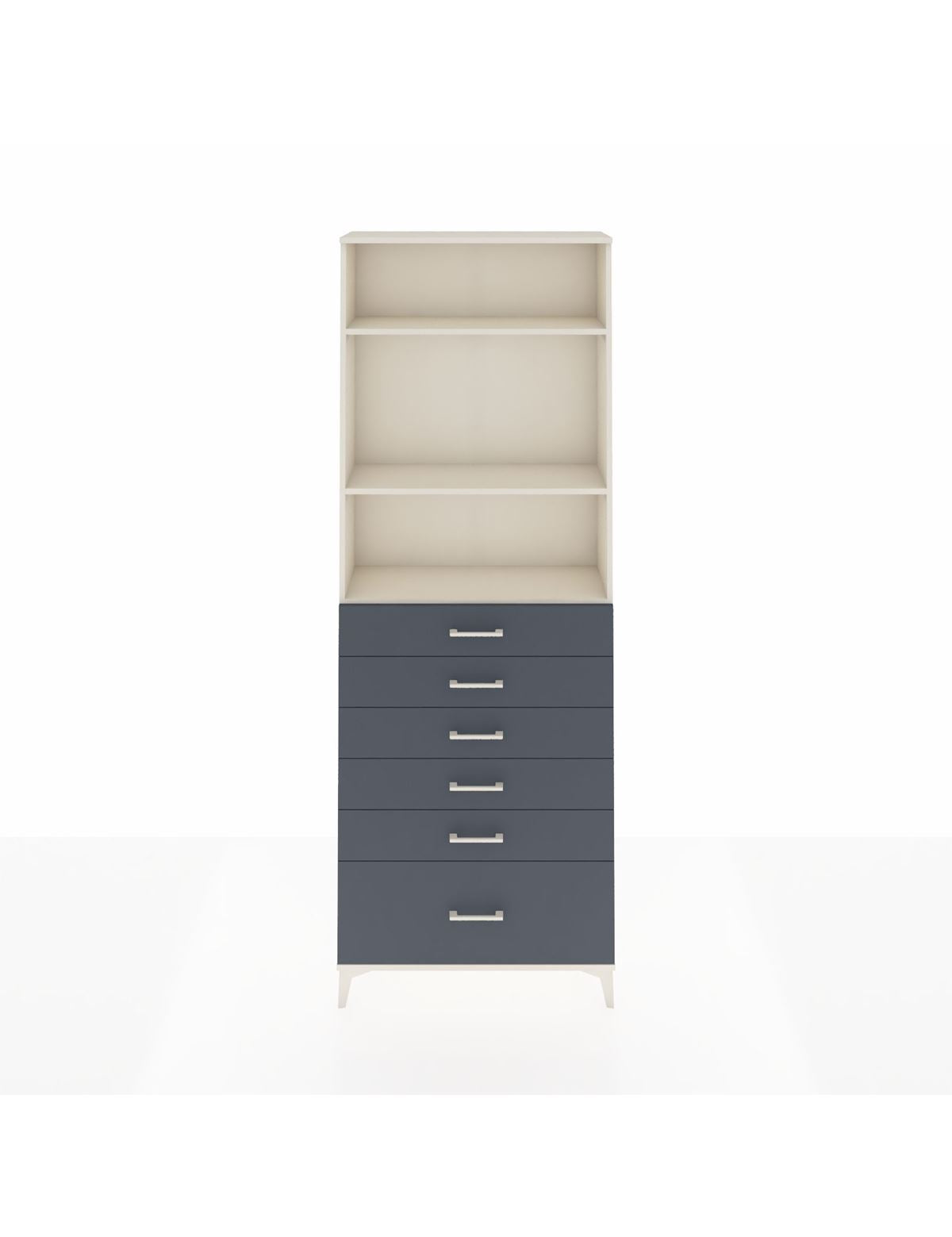 Arges Dolap 3 Raflı 6 Çekmeceli 88x30x243 Aytaşı-Antrasit