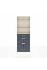 Arges Dolap 3 Raflı 6 Çekmeceli 88x30x243 Aytaşı-Antrasit