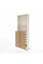 Arges Dolap 3 Raflı 6 Çekmeceli 88x30x243 Aytaşı-Çam