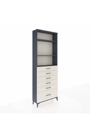 Arges Dolap 3 Raflı 6 Çekmeceli 88x30x243 Antrasit-Aytaşı