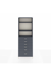 Arges Dolap 3 Raflı 6 Çekmeceli 88x30x243 Antrasit-Antrasit